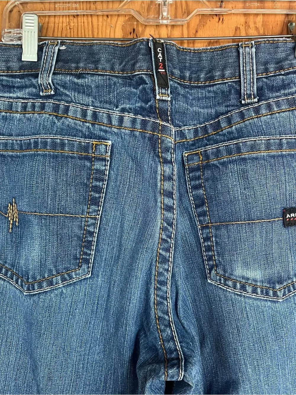 Ariat FR M3 Loose Fit Straight Leg Jeans Men 35x34.5 Medium Wash Flame Resistant